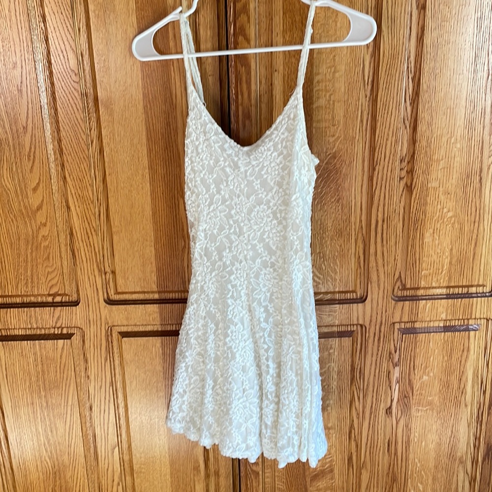 American Eagle Cream Lace Dress